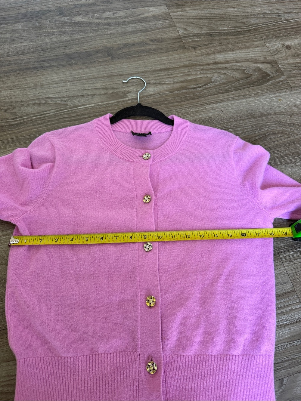 J. Crew 100% Cashmere Pink Crewneck Cardigan Sweater Size: S - Picture 6 of 7